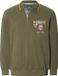 Jan Vanderstorm heren Poloshirt Met Lange Mouwen - 4XL - Olijfgroen - Loose Fit