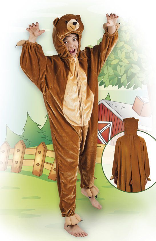 Boland Onesie Kinderkostuum - Beer - Pluche - Maat 140