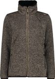 CMP Hybride damesfleece XXS sesamo/nero