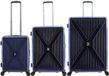 Discovery Crossroad Ensemble de valises rigides / Ensemble de trolleys / Ensemble de valises de voyage - (S/M/L) Bleu
