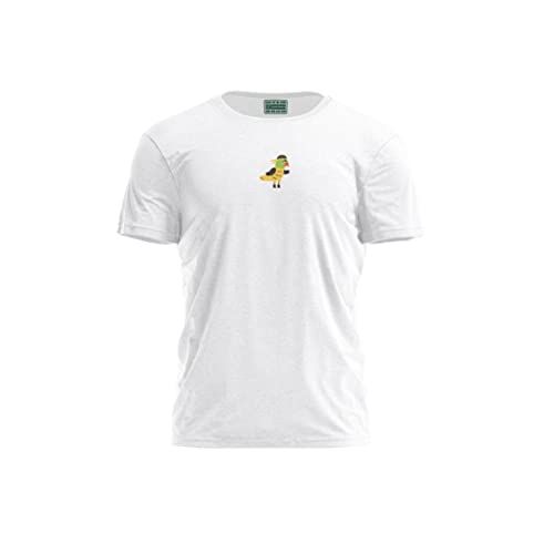 Bona Basics Men's Digital Printed T-Shirt - White - Size S