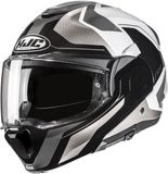 HJC F100 Bios Systeemhelm - Grijs/Zilver - Maat XS