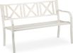 Merkloos Relaxdays Tuinbank, 2-zits, 127 cm breed, staal, wit/goud