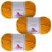 Utopia Crafts Knuffel Super Chunky Chenille Zacht Garen voor Breien en Haken, 3X 100g (Mosterd)