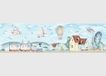 AWBD 8028 Zelfklevende rand voor kinderkamer, wanddecoratie, wandrand voor meisjes en jongens, folie, meerkleurig, breedte 500 cm x hoogte 14 cm