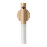 Lampe murale LED rechargeable pour chambre à coucher - Détecteur de mouvement amovible et intégré - Marron clair