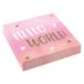 Générique - Hello World papieren servetten, 33 x 33 cm, roze/goud, 16 stuks