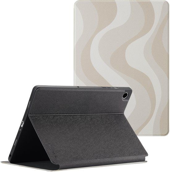 Selencia Tablet Hoes - Geschikt voor Samsung Galaxy Tab A9 Plus - Desert Waves Beige