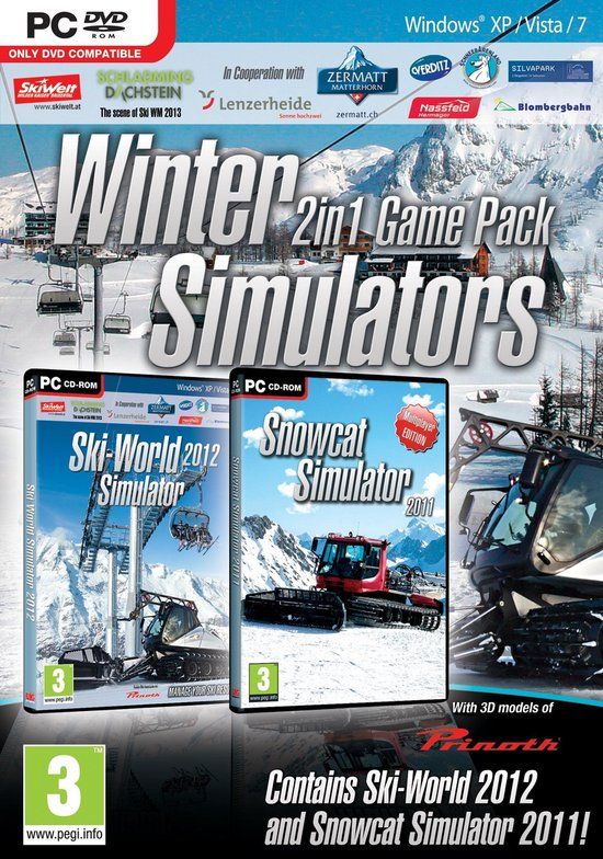 UIG Entertainment Winter Simulators (Skiworld Simulator 2012 + Snowcat Simulator 2011) PC CD-rom