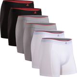 DANISH ENDURANCE Bamboe Boxershorts - Heren - 6 paar - Zwart/Grijs/Wit - 3XL