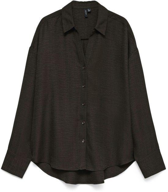 VERO MODA VMMELANEY QUEENY LS SHIRT WVN NOOS Heren Overhemd L Chocolate Torte