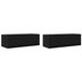 vidaXL TV-meubel, 2 stuks, zwart, eikenlook, 80x31x25,5 cm