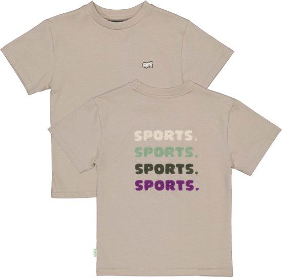QPI Jongens T-shirt Taupe Maat 110/116
