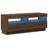 vidaXL Tv-meubel met LED-verlichting 100x35x40 cm bruin eikenkleur