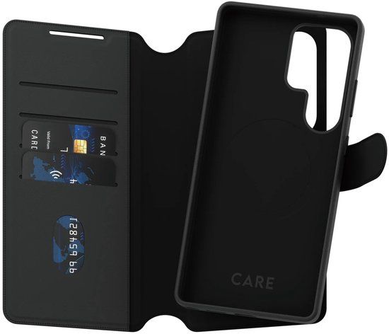 PanzerGlass CARE by PanzerGlass Tango 2 in 1 Wallet Case geschikt voor MagSafe geschikt voor Samsung Galaxy S25 Ultra - Black