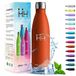 HoneyHolly Thermosfles, dubbelwandig, van roestvrij staal, 500 ml, BPA-vrij, lekvrij, voor sportschool, school, sport, kantoor