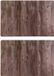 Sans marque Sets de 6 sets de table - imprimé planches en bois - 43 x 28 cm - PVC - dessous de plat - marron