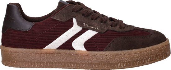 Tamaris Lage Sneakers Leer Bordeaux Dames Maat 37