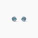 Boucles d'oreilles puces Edy serti clos or blanc topaze