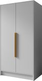 Margaret Hadas24 Kledingkast Goya I 100 cm (wit, gouden handgrepen)