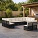 Prolenta Maison Exclusive - Tuinset met tuinbank, 12 zitplaatsen, zwart, van polyrotan