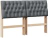 vidaXL - Gestoffeerd hoofdbord - Donkergrijs - 150 cm - Massief grenenhout