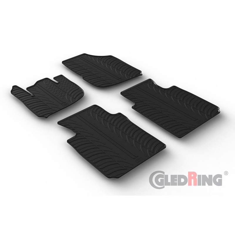 GledRing Rubbermatten passend voor Honda HR-V (RV) Hybrid 2021- (T-Design 4-delig + montageclips)
