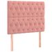VidaXL Hoofdeind & Voeteind Roze Polyester/Hout 1000 mm x 70 mm x 1180 mm