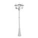 Spica white aluminum outdoor lamp with three E27 sockets, 220 x 62 x 62 cm, IP44, height adjustable