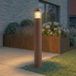 Lucande Skagena Borbelys LED extérieur, 90 cm, IP54, Aluminium, Marron