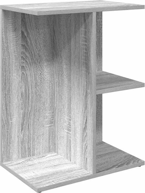 vidaXL Nachtkastje 46,5x29x61 cm bewerkt hout grijs sonoma eikenkleur