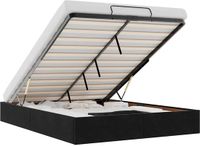 vidaXL Ottoman Bedframe Zonder Matras Fluweel Zwart 140x190 cm