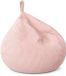 Flumi Pouf en velours côtelé pour enfants - Rose