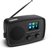 MEDION Internetradio met DAB+ IRE-1 (DAB+, wifi, FM, Bluetooth, spatwaterdicht, telescoopantenne, Spotify Connect, wekker, dimmer) zwart