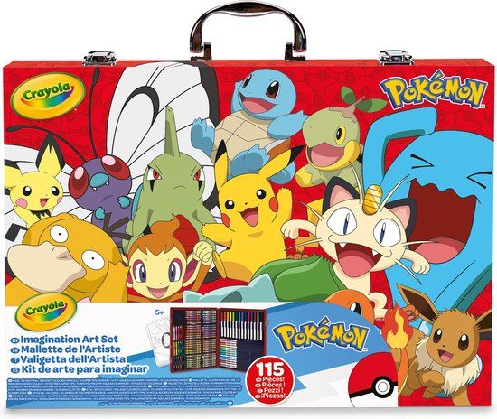 Crayola Pokémon Art Case - 115 Piece Creative Set for Kids