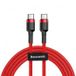 Baseus Cafule USB-C naar USB-C Kabel 1m 60W Rood