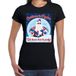 Bellatio Decorations Fout Friesland Kerst t-shirt / shirt - Christmas in Fryslan we know how to party - zwart voor dames - kerstkleding / kerst outfit M
