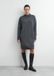 Comma Jurk met hoge kraag en ribdetails van wol voor dames - donkergrijs - S