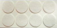 Fackelmann 62701 Vloerbeschermer voor meubilair - 8 stuks - Rond - Wit - Vilt - 1,8 cm diameter