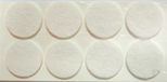 Fackelmann 62701 Vloerbeschermer voor meubilair - 8 stuks - Rond - Wit - Vilt - 1,8 cm diameter
