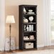 LUNSY Boekenkast, 5 etages, 172 cm, hoge boekenkast, hout, open display, boekenkast, smal, boekenkast voor slaapkamer, woonkamer, kantoor