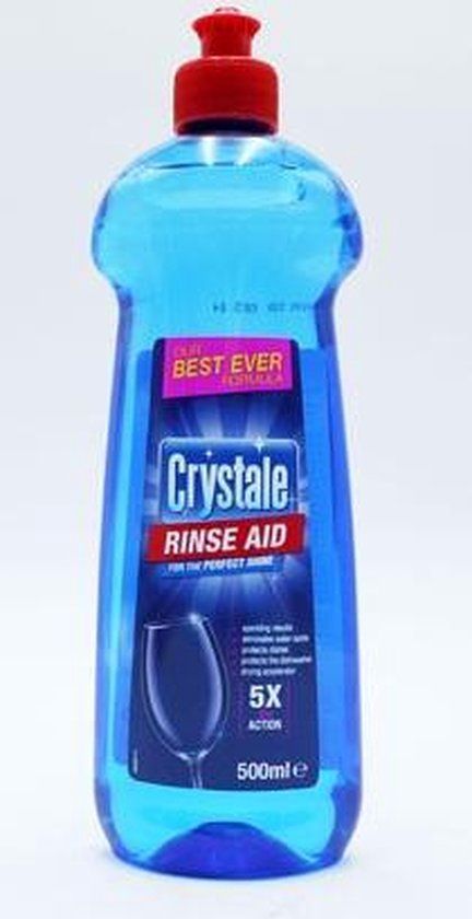 Crystale Total Action Dishwasher Rinse Aid - Streak Free Formula - 500 Ml