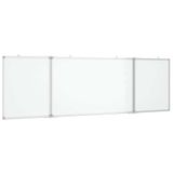 vidaXL Whiteboard magnetisch inklapbaar 160x50x1,7 cm aluminium
