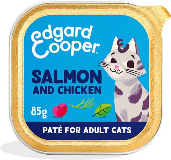Edgard & Cooper Kattenvoer Adult Pate Zalm - Kip 85 gr