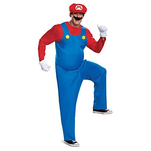 Deluxe Mario Adult Costume - Men's - Cartoon - XL
