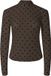 Pieces Top Pcjeshi Ls High Neck Top Jrs Bc 17159223 Hot Fudge/dots Dames Maat - XL
