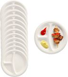 Papstar assiettes jetables BBQ / anniversaire - 200 pièces - D23 cm - canne à sucre - biodégradable