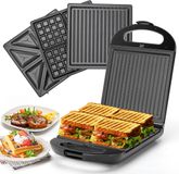 Taylor Swoden 3-in-1 Contact Grill - Tosti Apparaat - Wafelijzer - 3 Verwisselbare platen - Anti aanbaklaag - 1200W - Bruno 30ZHG
