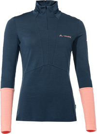 VAUDE Women&#39;s Monviso Wool Halfzip Shirt / dark sea / Dames / 34 / 2022