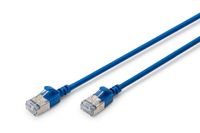 DIGITUS Patchkabel CAT 6A F/FTP Slim 0,50m Blauw